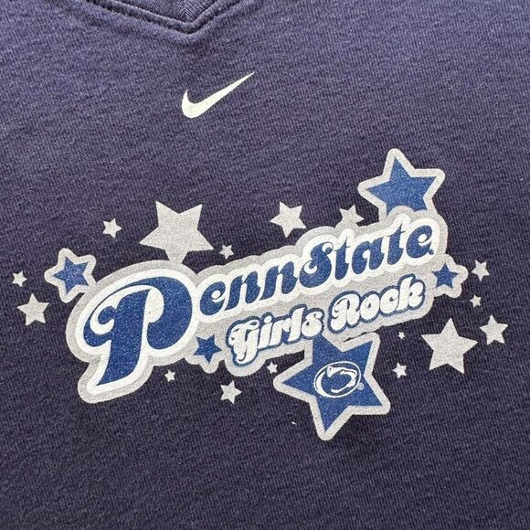 Vintage‎ 90s Nike Team Penn State University Girls Rock Women Medium Navy Blue - Picture 5 of 6